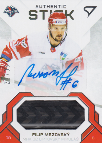 Mezovský Filip 20-21 Tipos Extraliga Authentic Stick Auto #ST16