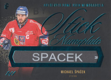 Špaček Michael 2024 LC Expectations Stick Nameplate #GUM-10