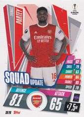 Partey Thomas 20-21 Topps Match Attax Extra CL Squad Update #SU26