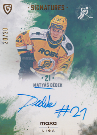 Dědek Matyáš 24-25 GOAL Cards Maxa liga Signatures Gold #S-VS5