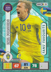 Forsberg Emil 2018 Panini Adrenalyn XL Road to WC Fans Favourite #SWE-13