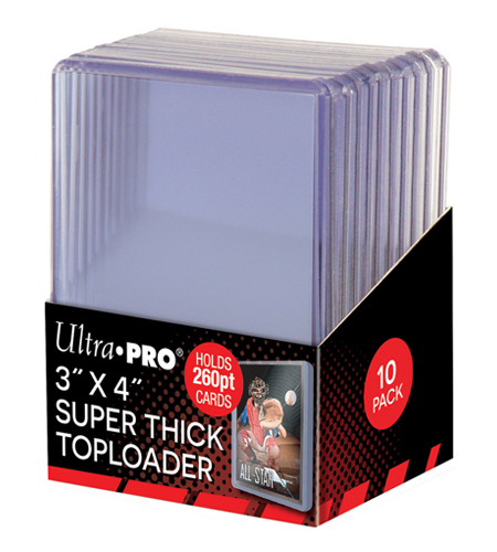 Balení 10 plastových toploaderů UltraPro 260pt