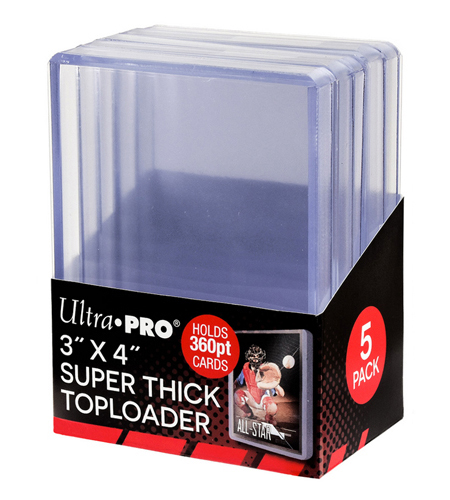 Balení 5 plastových toploaderů UltraPro 360pt