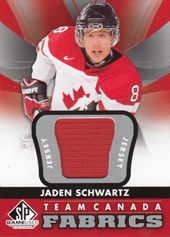 Schwartz Jaden 12-13 SP Game Used Authentic Fabrics Team Canada #TC-22