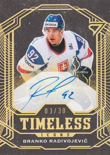 Radivojevič Branko 2025 Hokejové Slovensko Timeless Icons Auto #TIS-BR