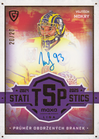 Mokry Vojtěch 25-26 GOAL Cards Maxa liga Statistics Auto #TOP-19