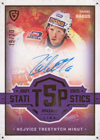 Rákos Daniel 25-26 GOAL Cards Maxa liga Statistics Auto #TOP-21