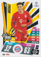 Musiala Jamal 20-21 Topps Match Attax Extra CL Time to Shine #TS18