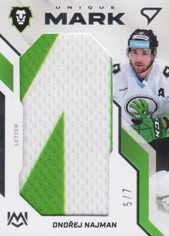 Najman Ondřej 22-23 Tipsport Extraliga Unique Marks Písmeno "M" #UM-ON