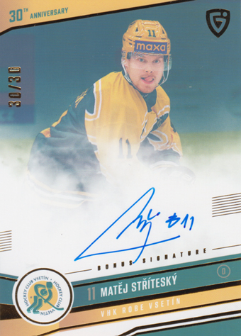 Stříteský Matěj 24-25 GOAL Cards Maxa liga 30 let od Finále Signature #VS-04