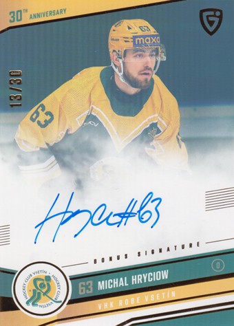 Hryciow Michal 24-25 GOAL Cards Maxa liga 30 let od Finále Signature #VS-15
