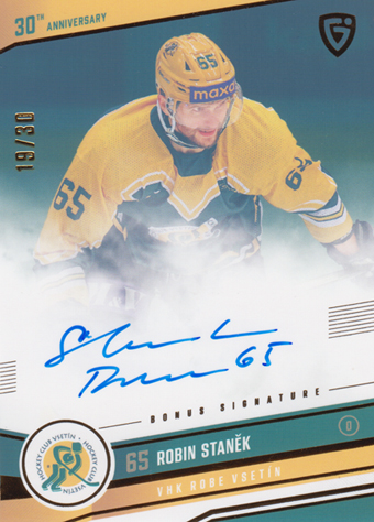 Staněk Robin 24-25 GOAL Cards Maxa liga 30 let od Finále Signature #VS-16