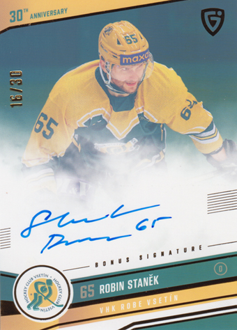 Staněk Robin 24-25 GOAL Cards Maxa liga 30 let od Finále Signature #VS-16