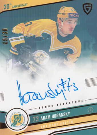 Hořanský Adam 24-25 GOAL Cards Maxa liga 30 let od Finále Signature #VS-17