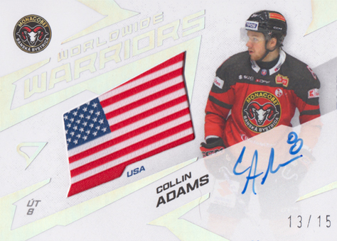 Adams Collin 24-25 Tipos Extraliga Worldwide Warriors Auto Flag #WWS-CA