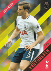 Vertonghen Jan 17-18 Topps Premier Gold Yellow #122