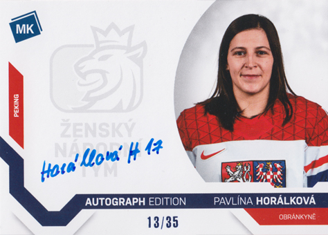 Horálková Pavlína 2022 MK Reprezentace Women Olympic Team Autograph #AE5