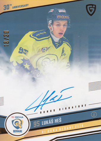 Heš Lukáš 24-25 GOAL Cards Maxa liga 30 let od Finále Signature #ZL-23