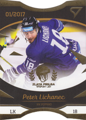 Lichanec Peter 17-18 Tipsport Liga Zlatá prilba #ZP5