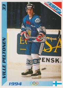 Peltonen Ville 1994 Finnish Jää Kiekko #33