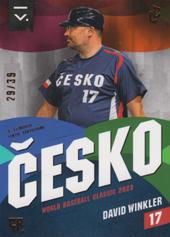 Winkler David 2023 LC Czech Baseball Extraleague Česko 2023 Leather #T-40