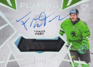 Fořt Tomáš 24-25 Tipsport Extraliga Flaming Stick Auto #FS-FO