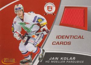 Kolář Jan 08-09 OFS Plus Jersey Identical Cards #J17