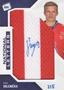 Sklenička David 2022 MK Reprezentace National Letters Autograph "I" #NL-DS