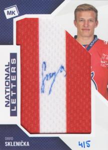 Sklenička David 2022 MK Reprezentace National Letters Autograph "I" #NL-DS